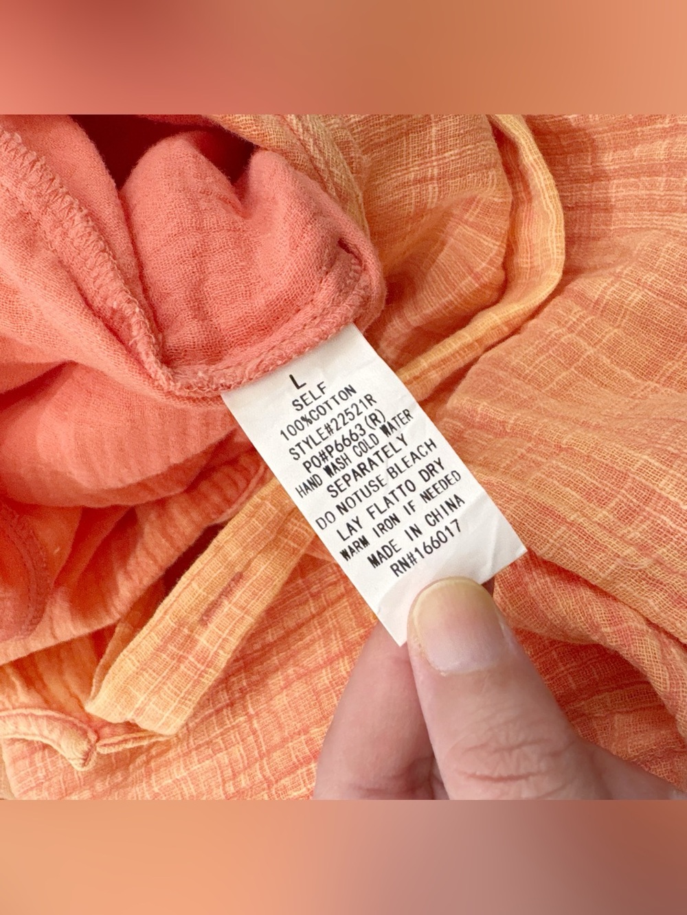 Women's Rust Orange Cotton Gauze Romper Jumpsuit Large - Picture 10 of 13